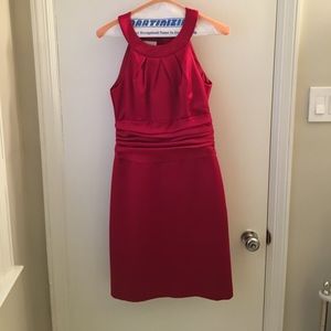 Satin cocktail dress - Red